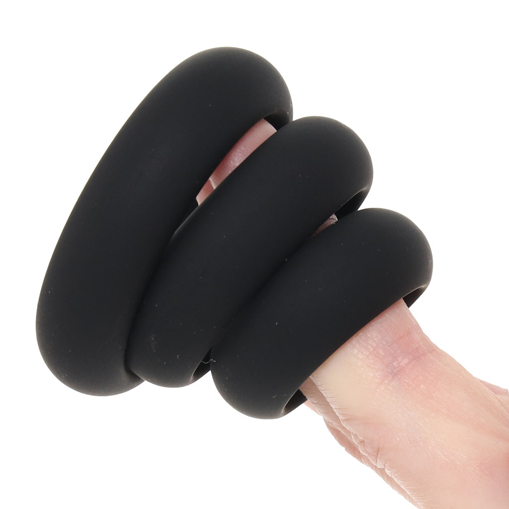 LEVELZ 3 Piece Wide O Cock Ring Set in S-L Cock Rings - Tophatter Daily Deals