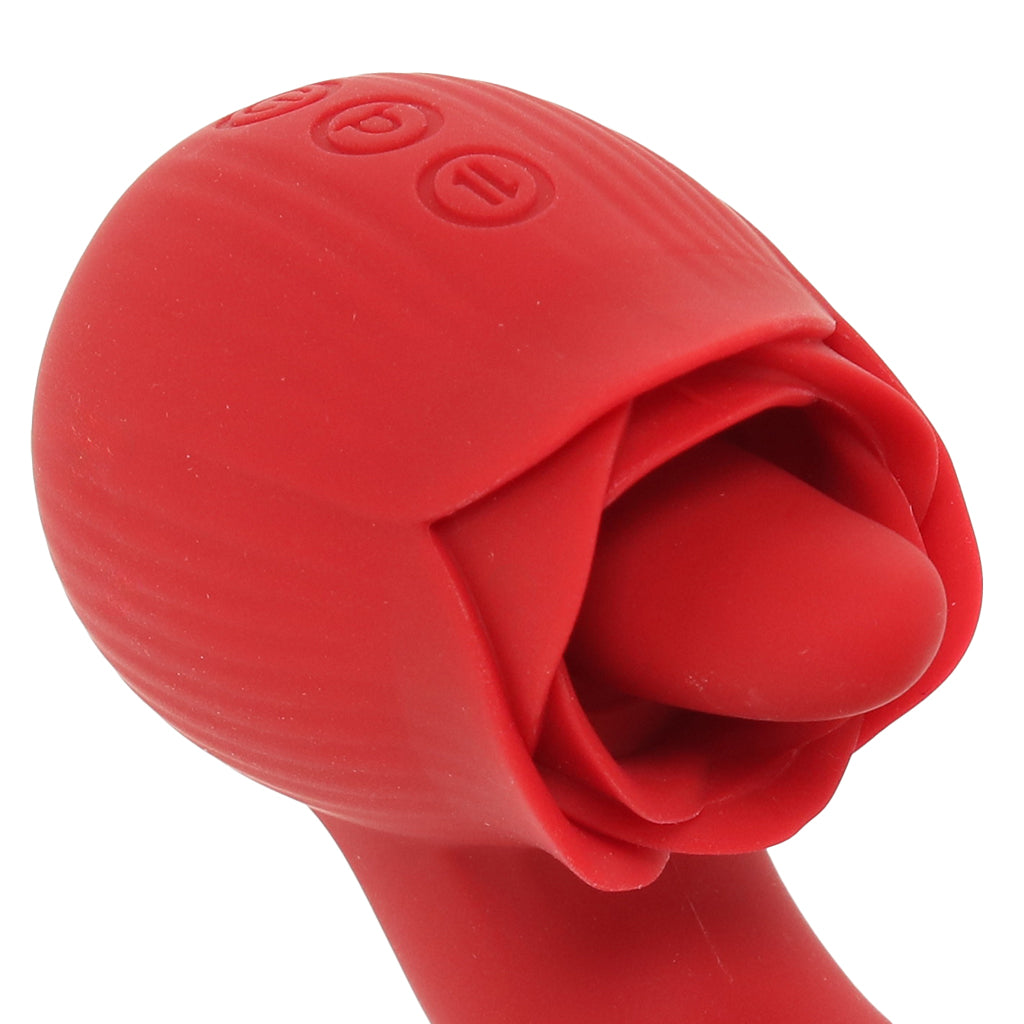 Bloomgasm Boom Bloom Thrusting & Licking Rose Vibe - Tophatter's Adult Sex Toys Online Vibrators > G-Spot Vibrators - Tophatter Daily Deals