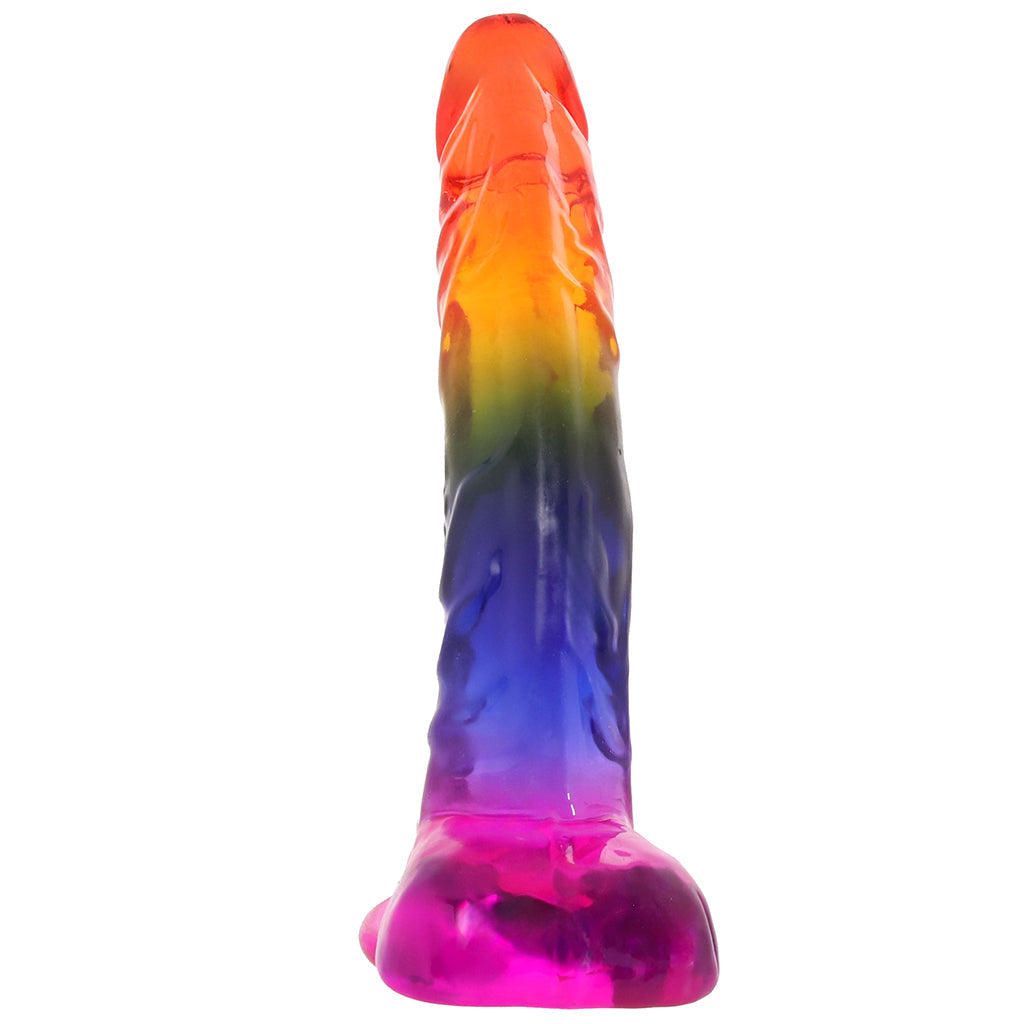 Crystal Jellies 9.5 Inch Cock & Balls Dildo in Rainbow Dildo Sex Toys > Realistic Dildos - Tophatter Daily Deals