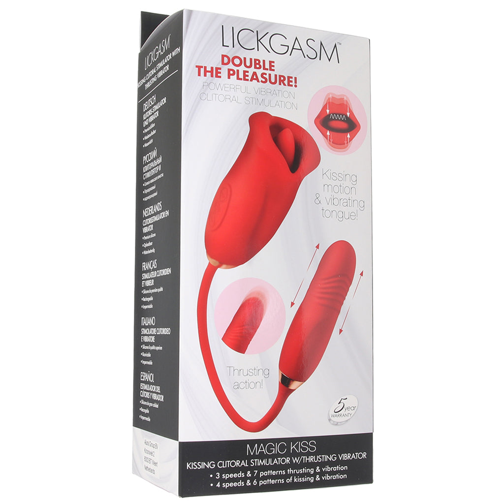 Lickgasm Magic Kiss Licking and Thrusting Vibe Vibrators > Clitoral Stimulators - Tophatter Daily Deals