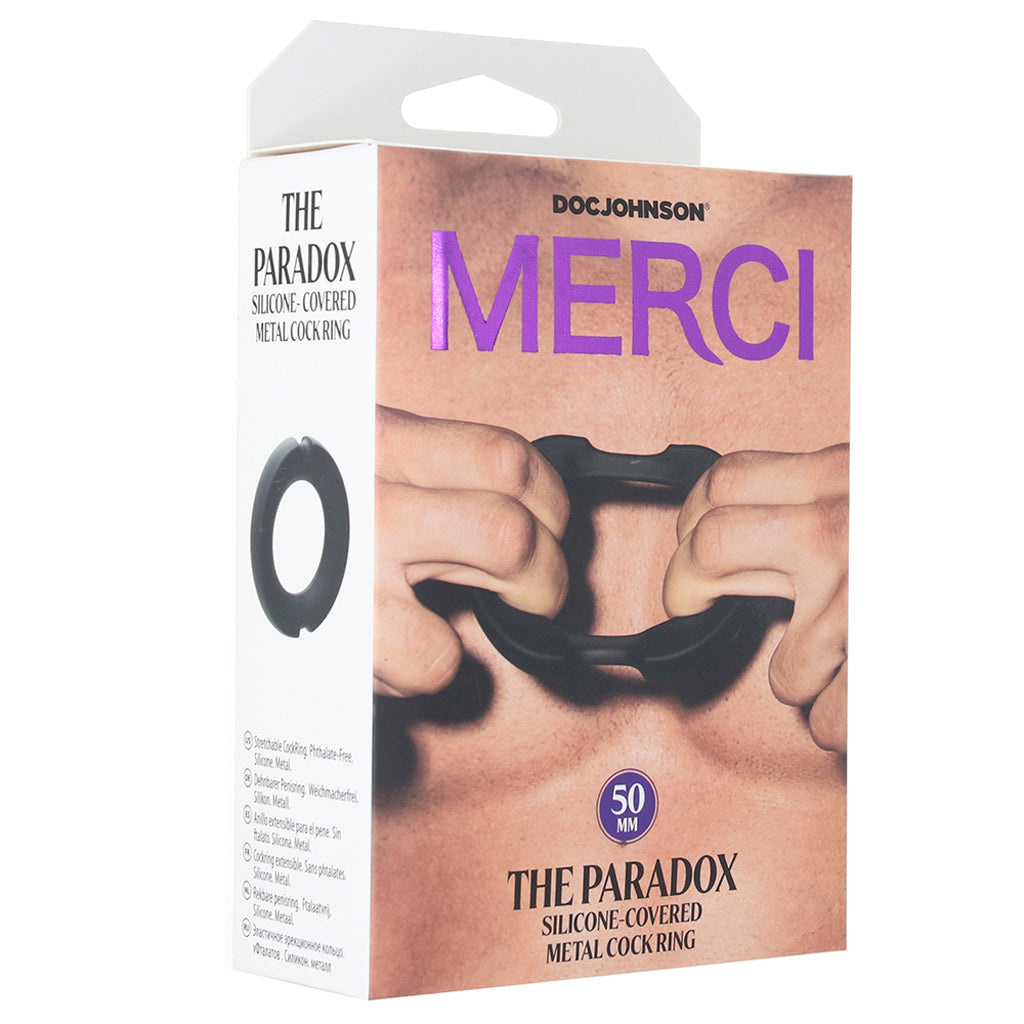 The Paradox 50mm Silicone and Metal Cock Ring Cock Rings - Tophatter Daily Deals