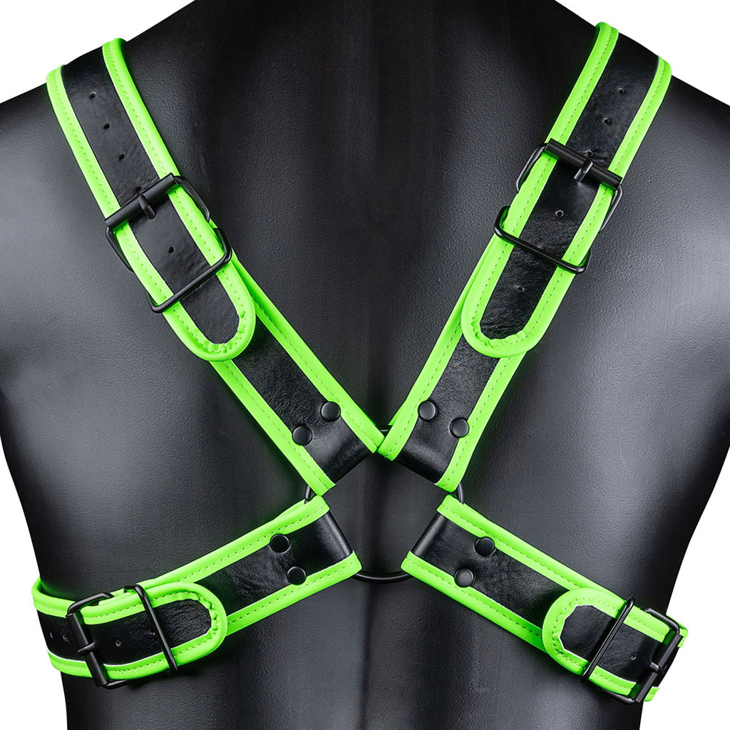 Ouch! Glow In The Dark Cross Harness /XL Bondage and Fetish > Men's Bondage Wear - Tophatter Daily Deals