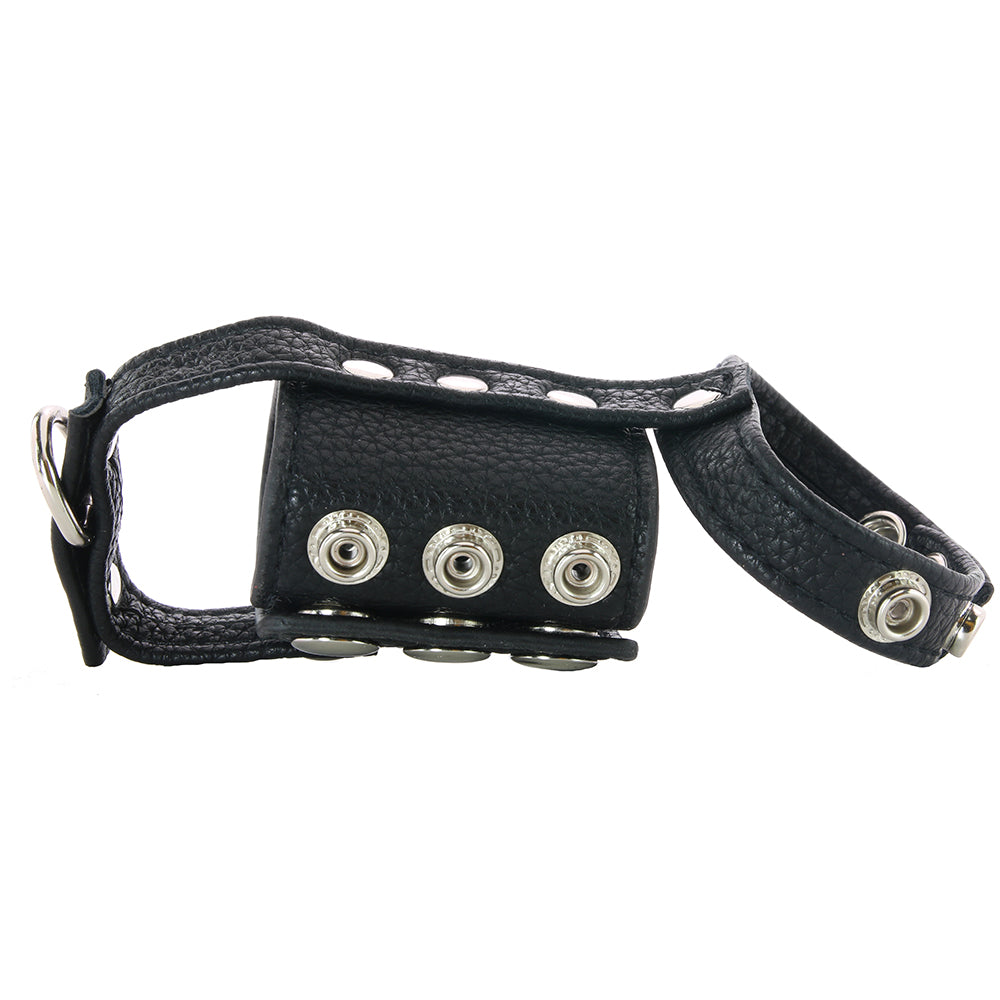 Blue Line Cock Ring with 2 Inch Ball Stretcher & Weight Rin Bondage and Fetish > Cock and Ball Devices - Tophatter Daily Deals
