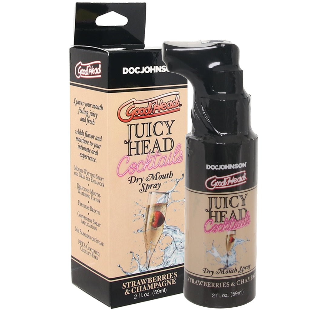 GoodHead Juicy Mouth Spray 2oz/59ml in Strawberries & Champ Lubes and Lotions > Flavored Sex Lubes - Tophatter Daily Deals