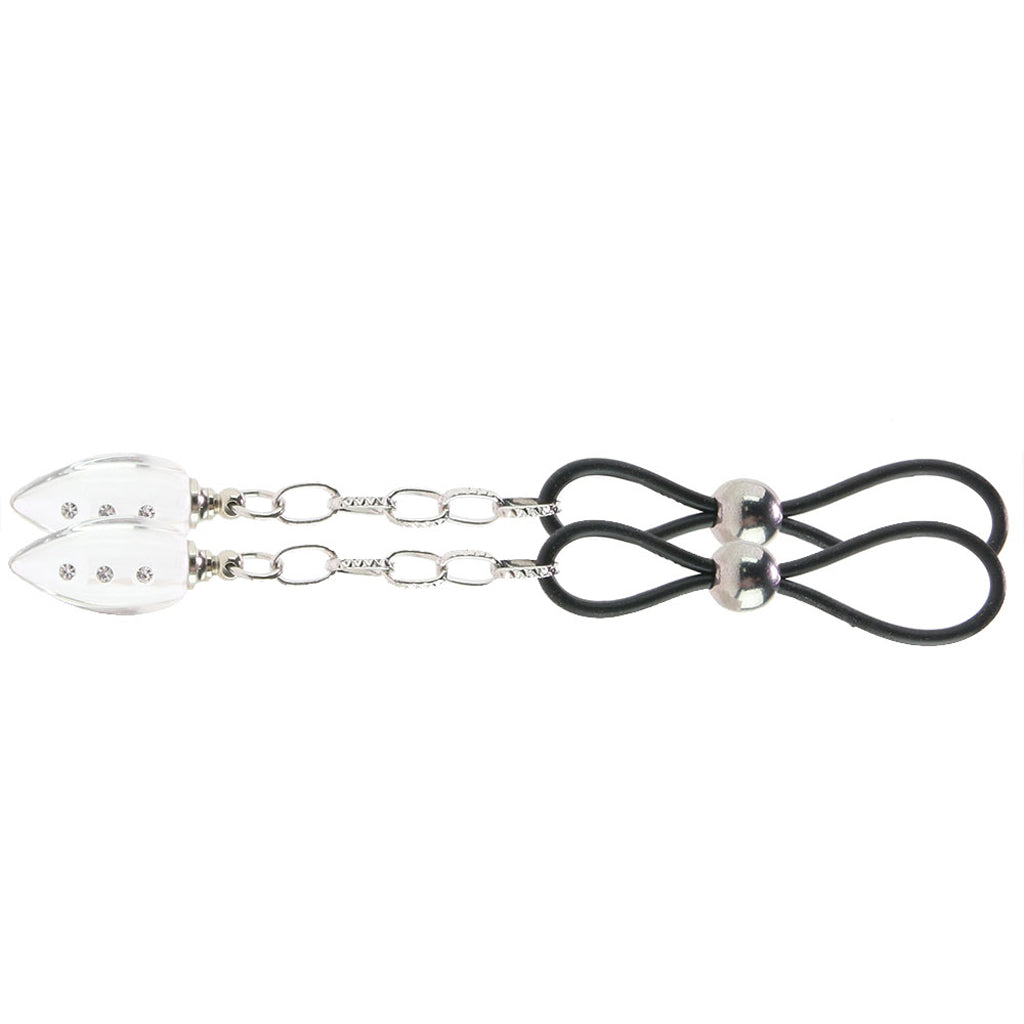 nipple play Crystal Teardrop Non-Piercing Nipple Jewelry - Tophatter's Adult Products Bondage and Fetish > Nipple Stimulators & Clamps - Tophatter Daily Deals