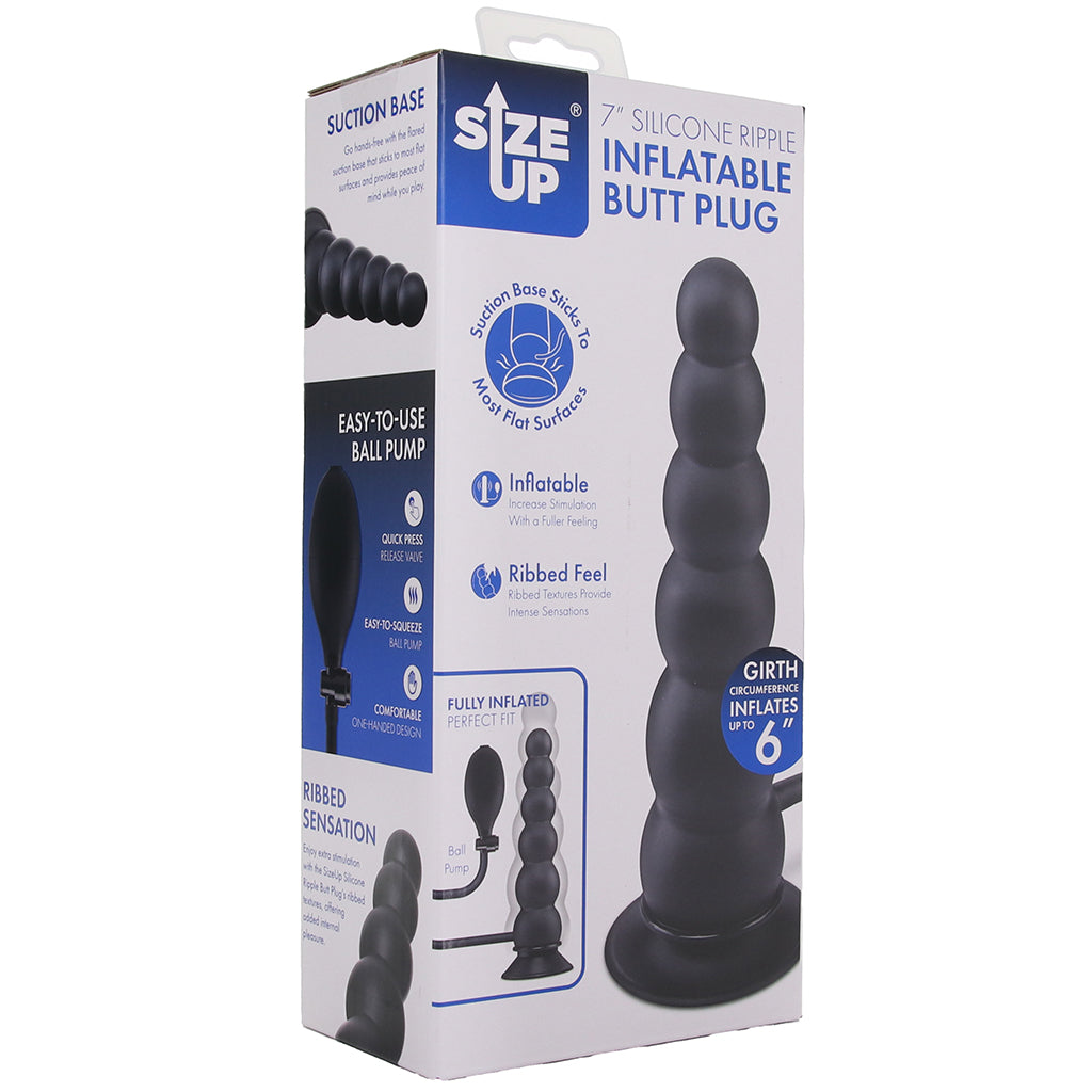 Size Up 7 Inch Ripple Inflatable Butt Plug - Tophatter's Adult Sex Toys Online Anal Sex Toys > Butt Plugs - Tophatter Daily Deals