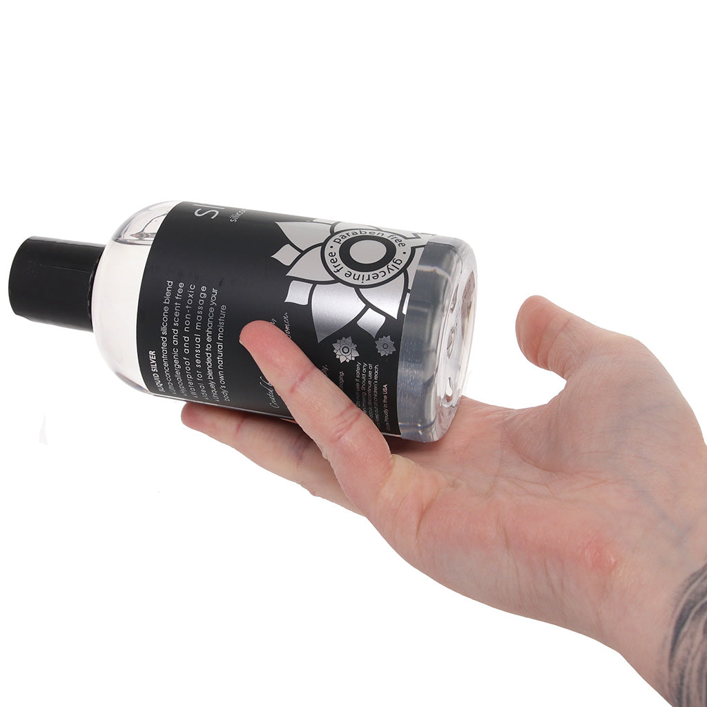 Silver Silicone Intimate Lubricant in 8.5oz/255ml Lubes and Lotions > Silicone Based Sex Lubes - Tophatter Daily Deals