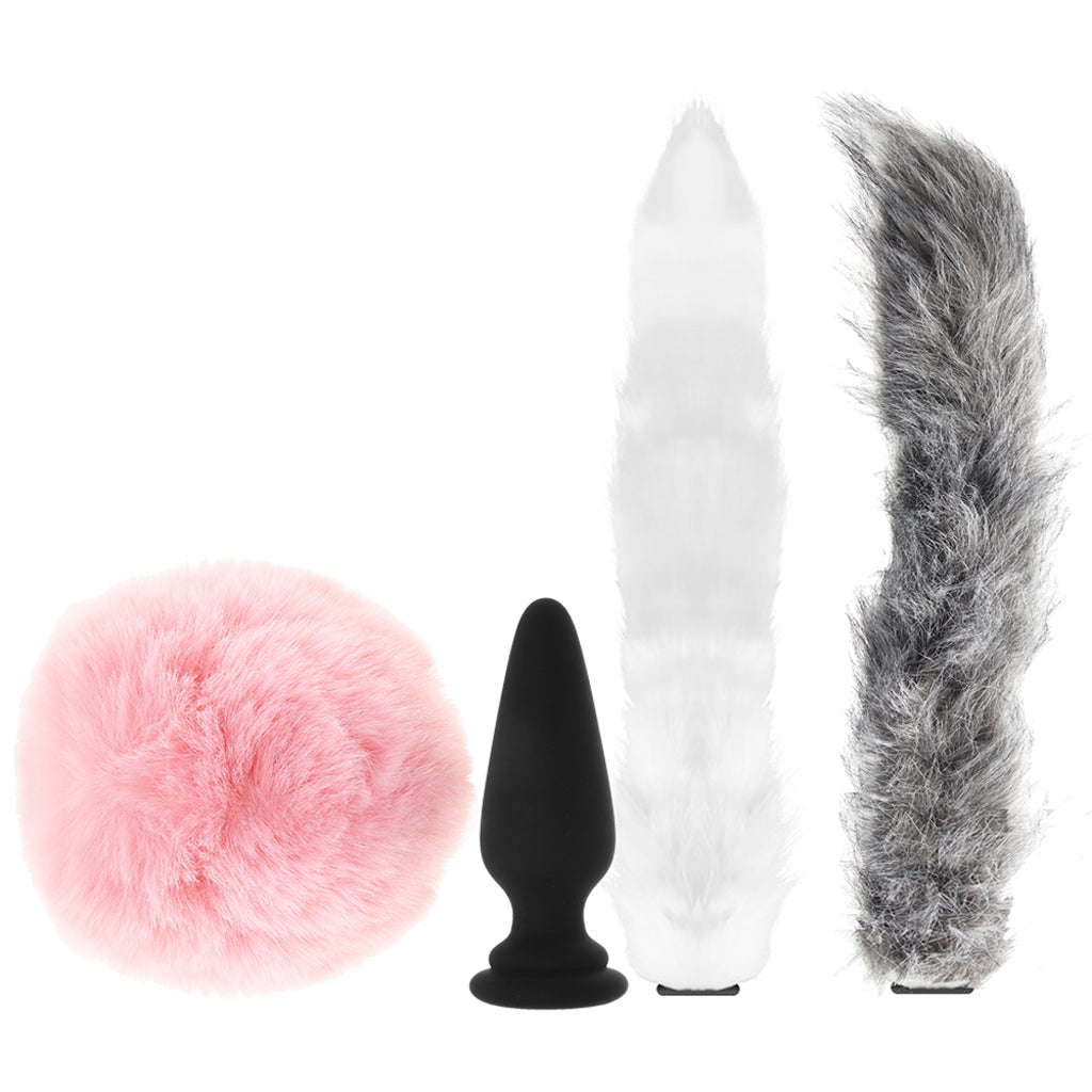 Tailz Snap-On Anal Plug and 3 Interchangeable Tails Set Anal Sex Toys > Butt Plugs - Tophatter Daily Deals