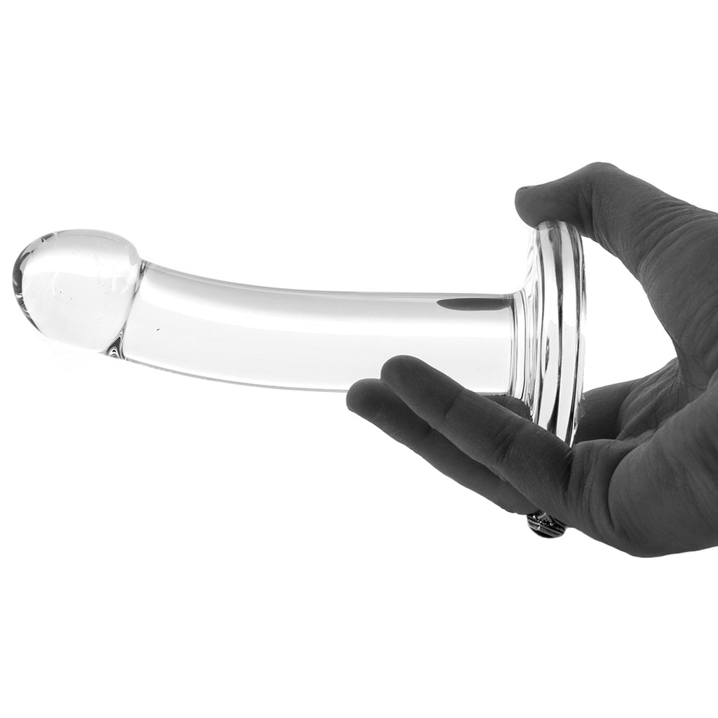 Blown Basic Curve 6 Inch Glass Dildo in Clear - Tophatter's Adult Products Dildo Sex Toys > G-Spot Dildos - Tophatter Daily Deals
