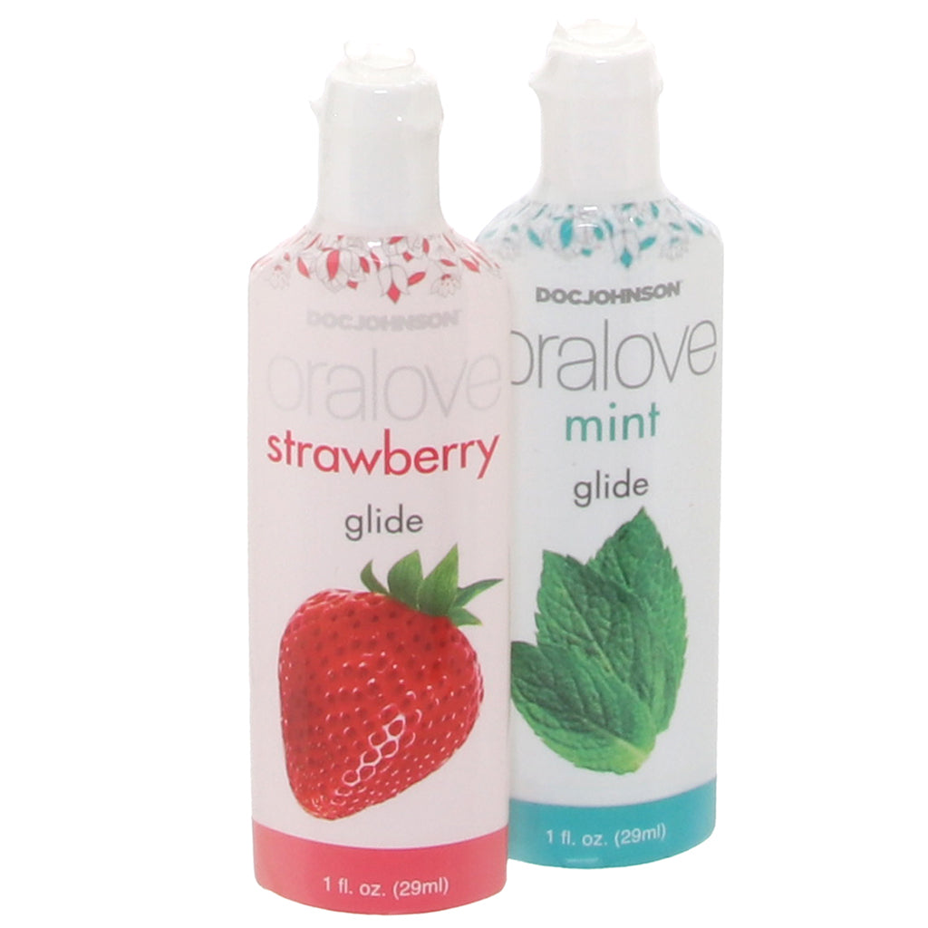 Oralove Delicious Duo Lickable Lubes in Strawberry & Mint Lubes and Lotions > Flavored Sex Lubes - Tophatter Daily Deals