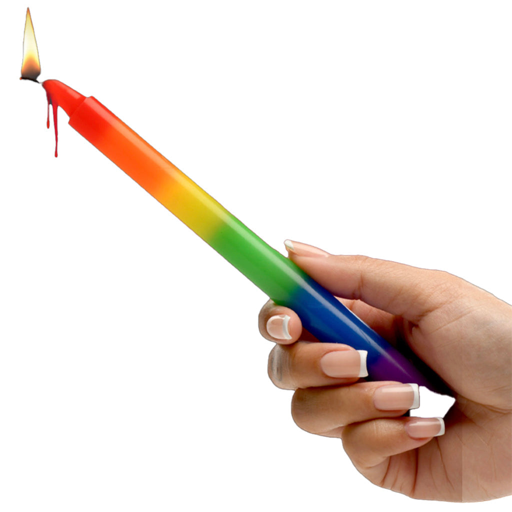 Master Series Pride Rainbow Drip Candles - Tophatter's Adult Sex Toys Online Bondage and Fetish > Tools & Accessories - Tophatter Daily Deals