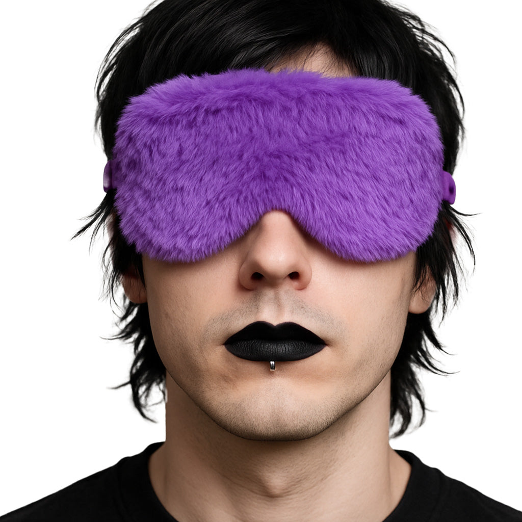 Ouch! Fluffy Blindfold in Purple Bondage and Fetish > Pleasure Masks and Dress Up Play - Tophatter Daily Deals