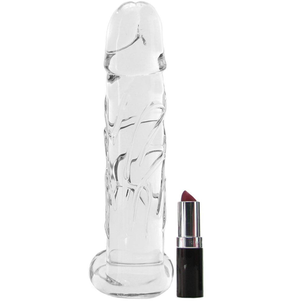 Blown Large Realistic Glass Dildo in Clear - Tophatter's Adult Products Dildo Sex Toys > Pyrex Glass Dildos - Tophatter Daily Deals