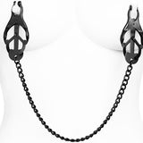 Master Series Monarch Noir Chained Clover Clamps Bondage and Fetish > Nipple Stimulators & Clamps - Tophatter Daily Deals