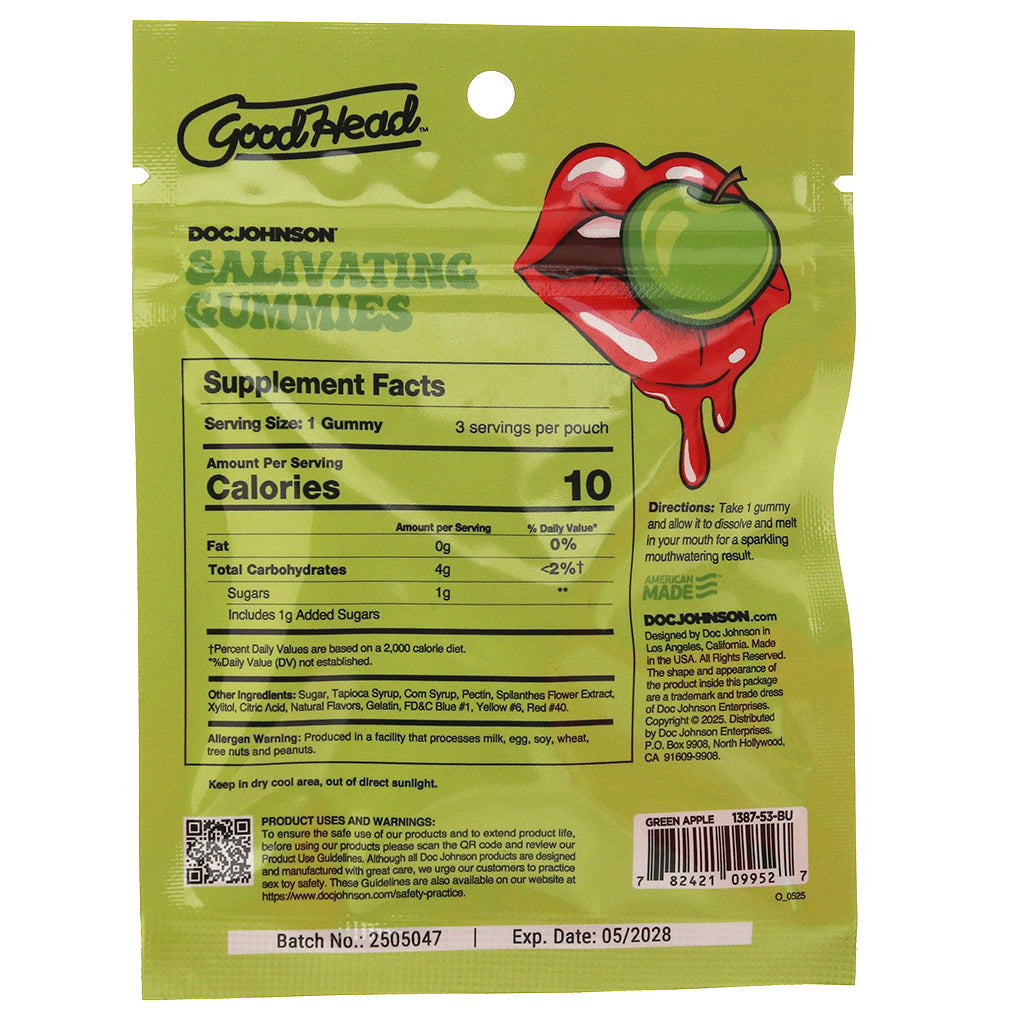 GoodHead Salivating Gummies in Green Apple Sweet Treats - Tophatter Daily Deals