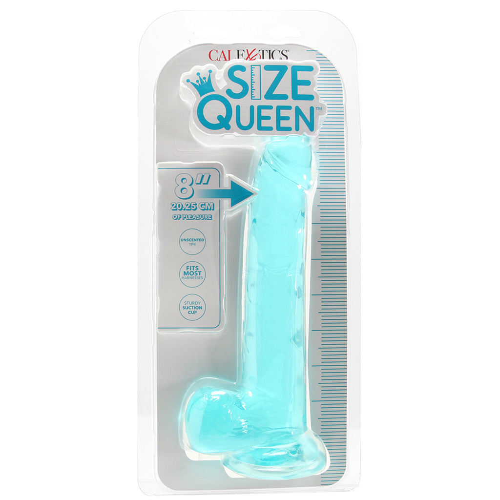 Size Queen 8 Inch Jelly Dildo in Teal Dildo Sex Toys > Realistic Dildos - Tophatter Daily Deals