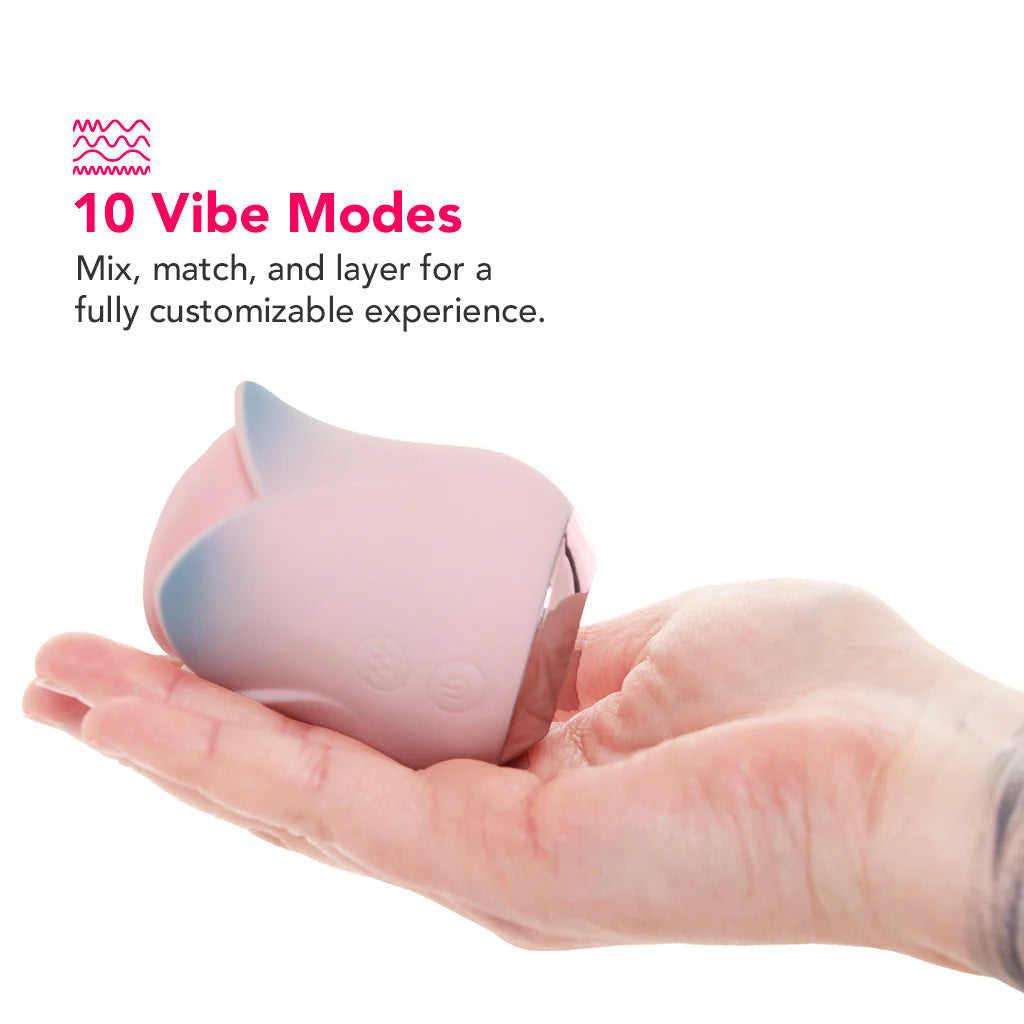 Blush Kissing Rose Vibe Vibrators > Clitoral Stimulators - Tophatter Daily Deals