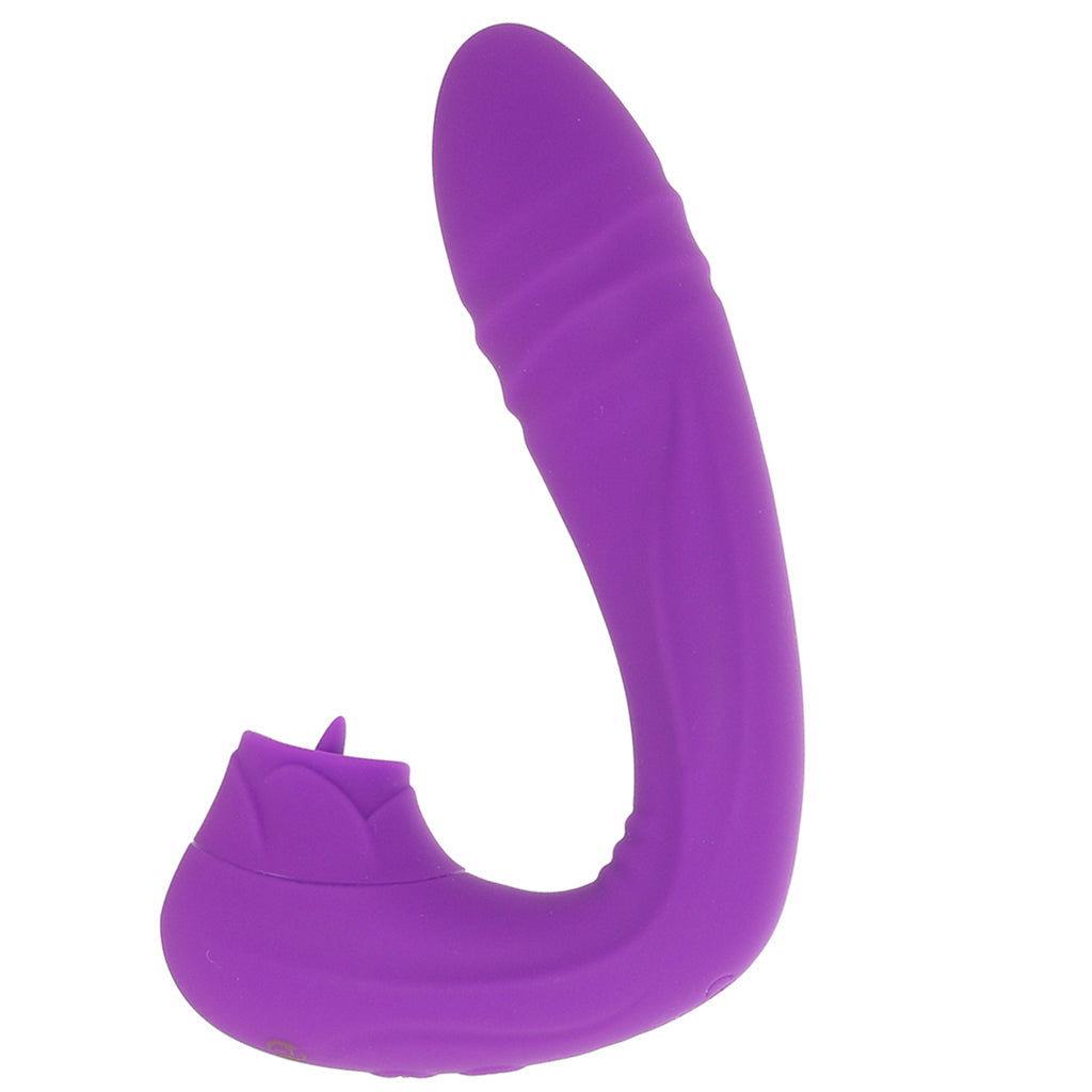 BodyWand G-Play Squirt Master Thrusting & Licking Vibe Vibrators > Rabbit Vibrators - Tophatter Daily Deals