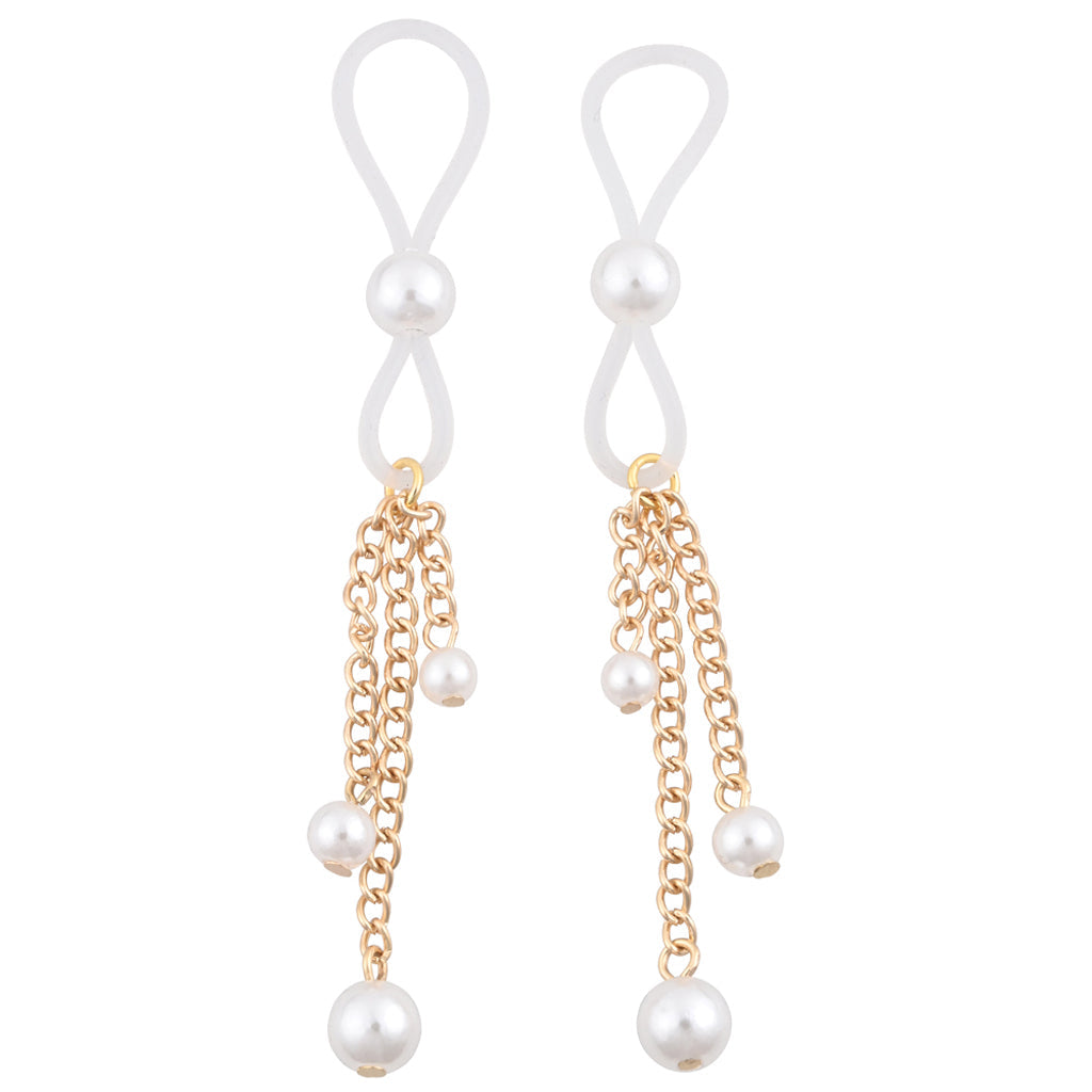 Sex & Mischief Pearl Nipple Ties Bondage and Fetish > Nipple Stimulators & Clamps - Tophatter Daily Deals