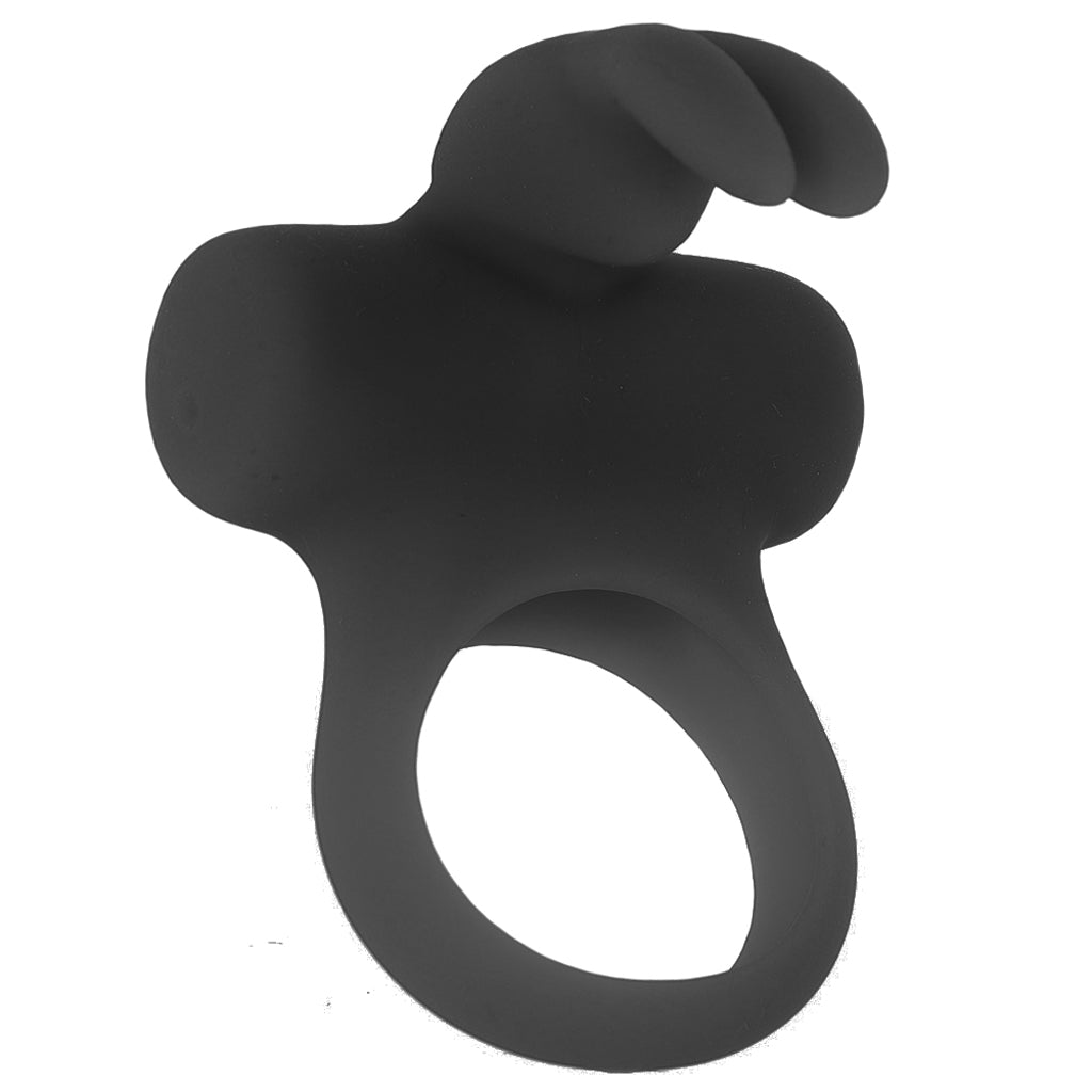 Frisky Bunny Vibrating Ring in Black Pearl Cock Rings - Tophatter Daily Deals