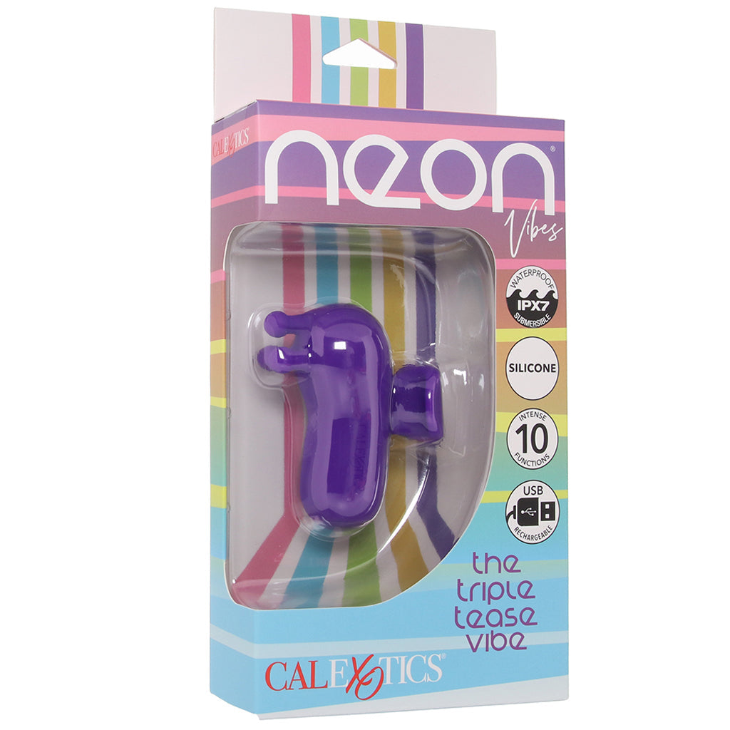 Neon Vibes The Triple Teaser Vibe Vibrators > Finger Vibrators - Tophatter Daily Deals