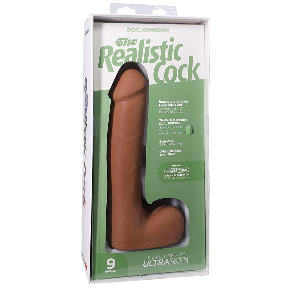 The Realistic 9 Inch Cock with Balls in Caramel - Tophatter's Adult Sex Toys Online Dildo Sex Toys > Realistic Dildos - Tophatter Daily Deals