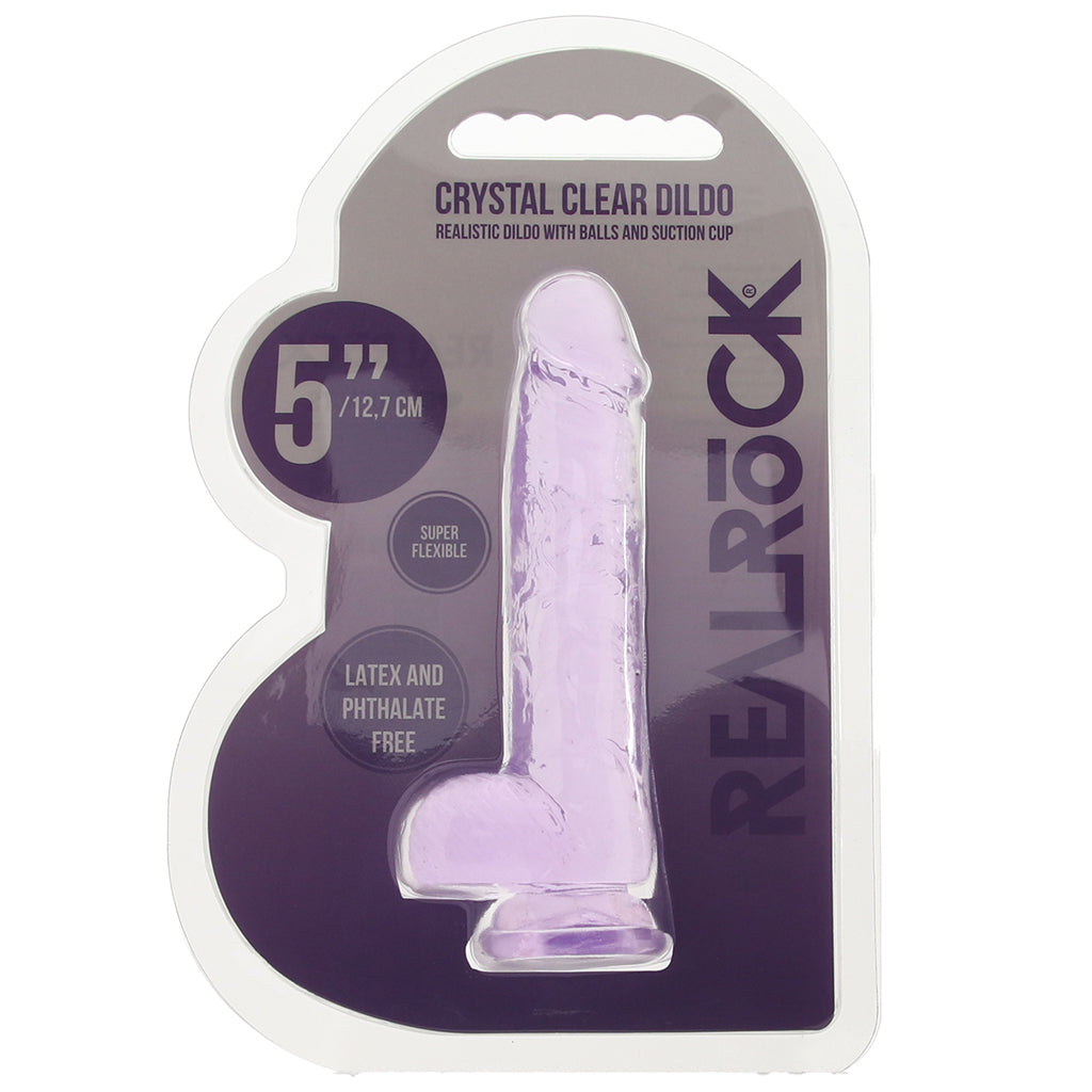 RealRock 5 Inch Realistic Ballsy Dildo in Purple Dildo Sex Toys > Realistic Dildos - Tophatter Daily Deals