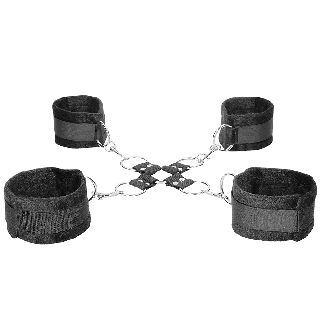 Black & White Velcro Hogtie With Cuffs Bondage and Fetish > Wrist and Ankle Cuffs - Tophatter Daily Deals