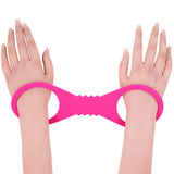 Sex & Mischief Hot Pink Silicone Cuffs in Large Bondage and Fetish > Wrist and Ankle Cuffs - Tophatter Daily Deals