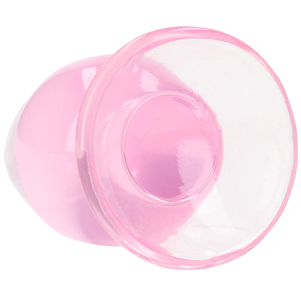 RealRock Crystal Clear Jelly 3.5 Inch Butt Plug in Pink - Tophatter's Adult Products Anal Sex Toys > Butt Plugs - Tophatter Daily Deals