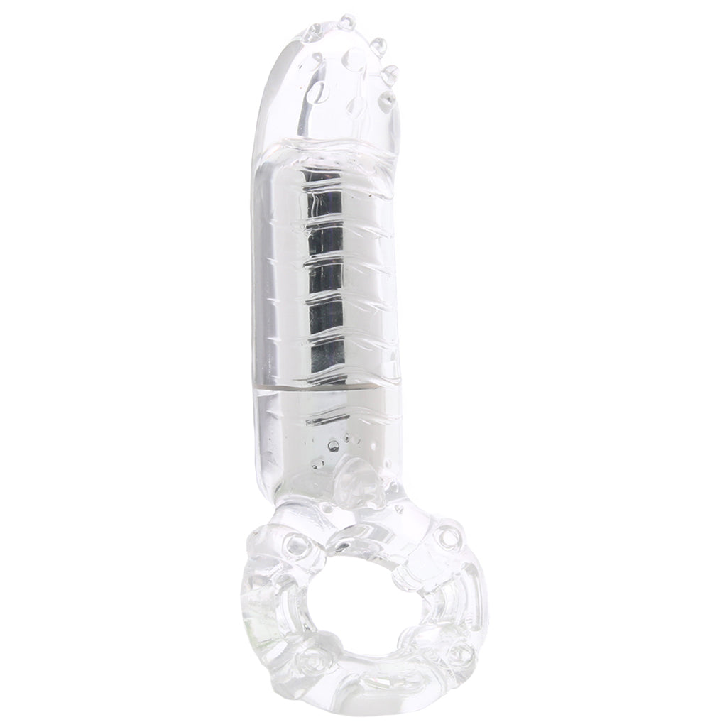MachO Clitoral Massage Vibrating Cock Ring in Clear Cock Rings - Tophatter Daily Deals