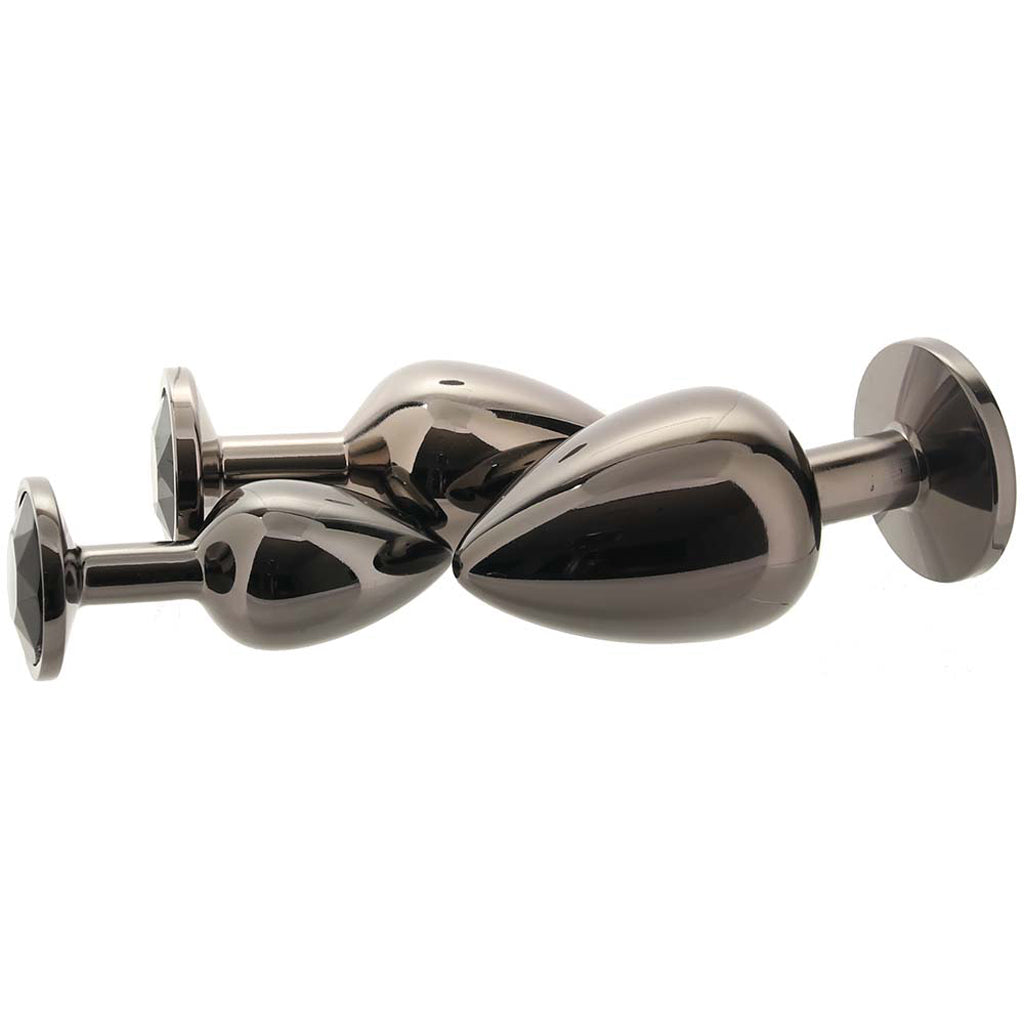 Black Gem Anal Plug Set - Tophatter's Adult Products Anal Sex Toys > Butt Plugs - Tophatter Daily Deals