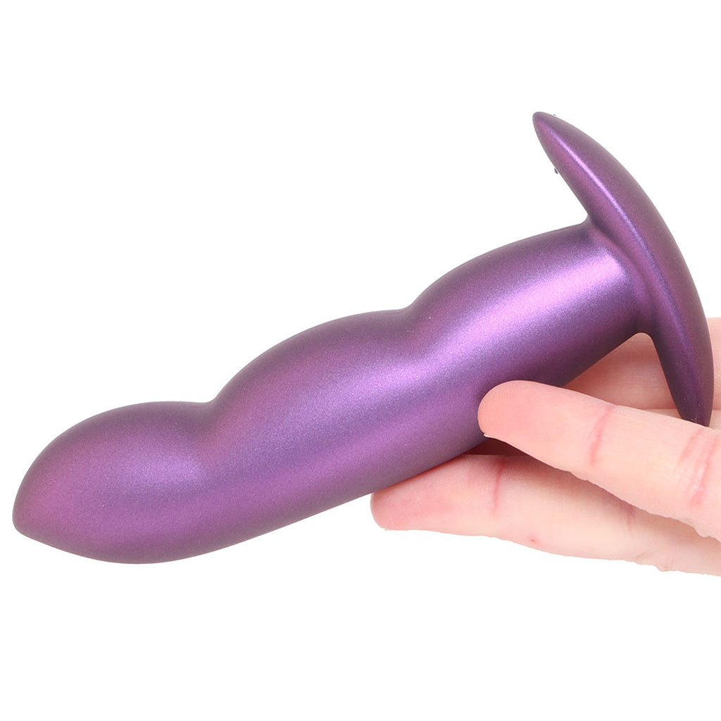 Ouch! Smooth Silicone Finger Butt Plug in Metallic Purple - Tophatter's Adult Sex Toys Online Anal Sex Toys > Butt Plugs - Tophatter Daily Deals