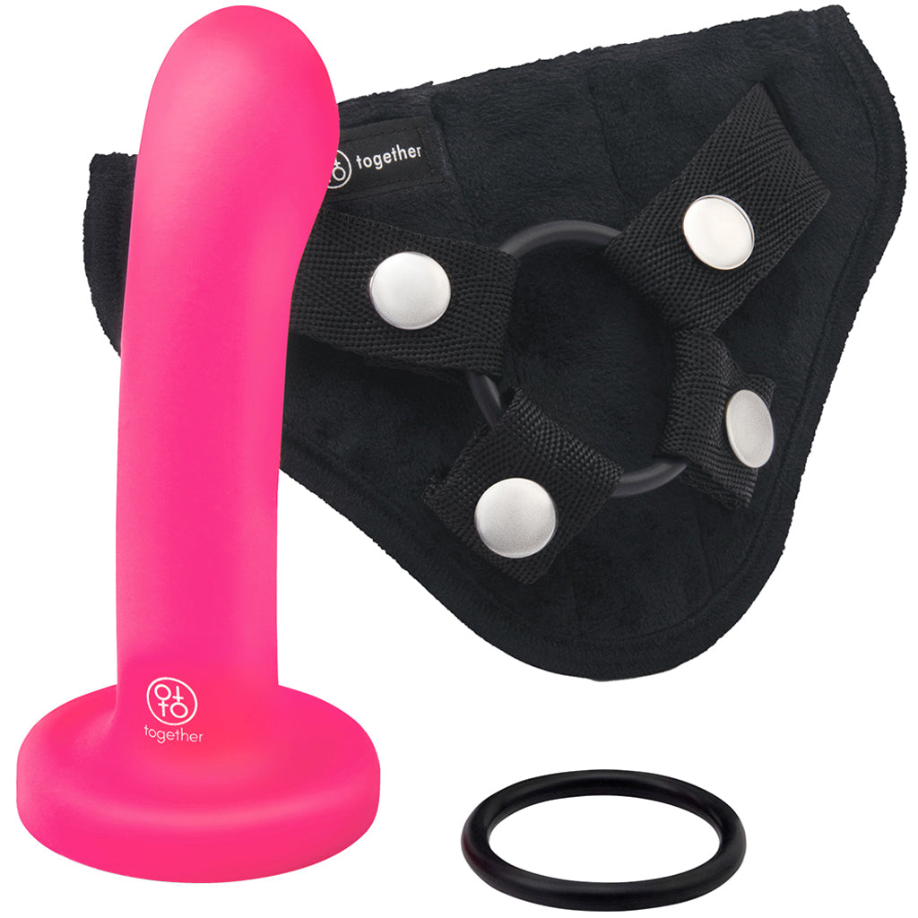 Together 5.5 Inch Dildo and Harness Set - Tophatter's Adult Sex Toys Online Dildo Sex Toys > Strap-On and Harnesses - Tophatter Daily Deals