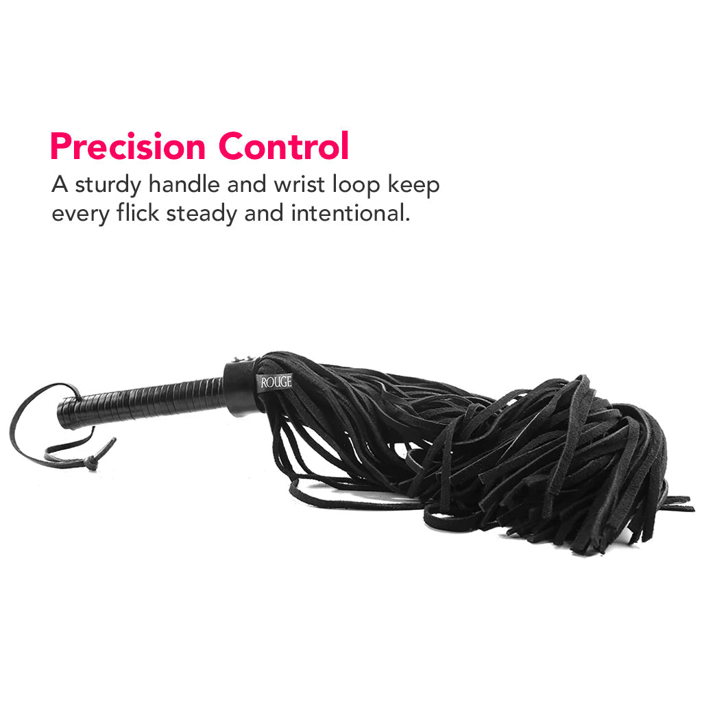 Long Suede Flogger in Black Bondage and Fetish > Whips and Crops - Tophatter Daily Deals