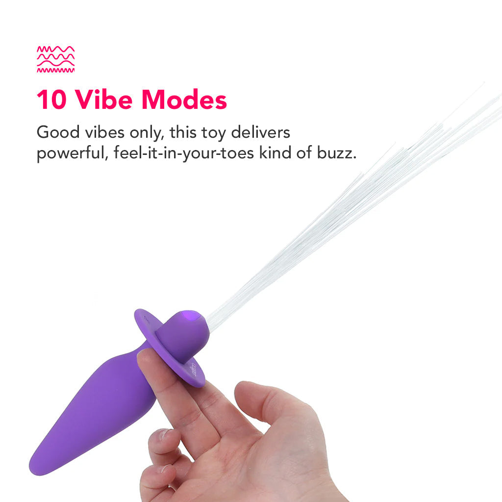 Southern Lights Vibrating Butt Plug in Purple Anal Sex Toys > Butt Plugs - Tophatter Daily Deals