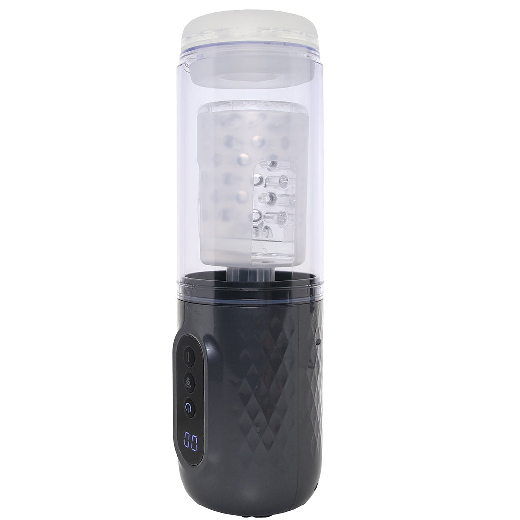 Pumped Vortex Auto Stroker in Gunmetal - Tophatter's Adult Sex Toys Online Male Masturbators > Auto Strokers - Tophatter Daily Deals