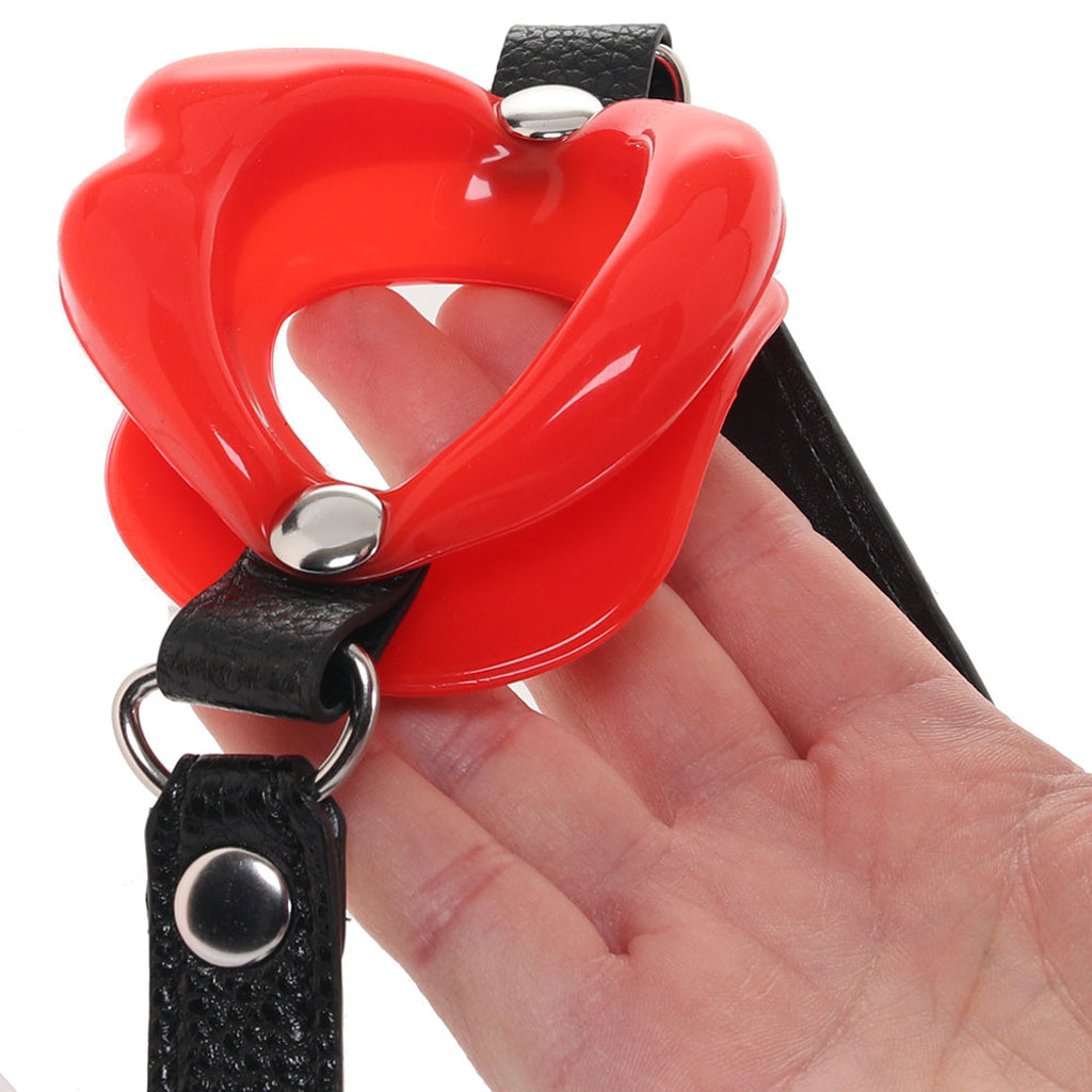 Master Series Juicy Lips Open Mouth Gag in Red - Tophatter's Adult Sex Toys Online Bondage and Fetish > Ball Gags & Mouth Restraints - Tophatter Daily Deals