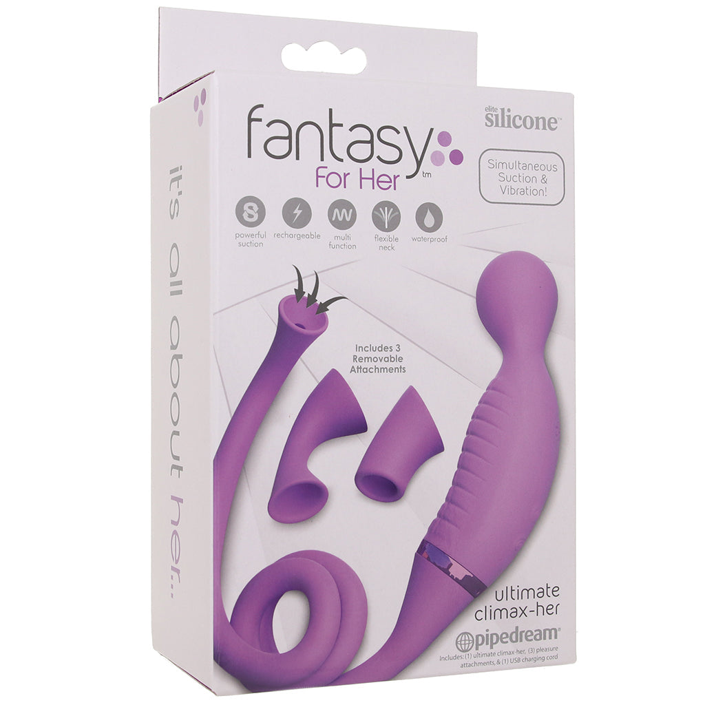 Fantasy For Her Ultimate Climax-Her Suction Vibe in Purple Vibrators > Clitoral Suction & Stimulation - Tophatter Daily Deals
