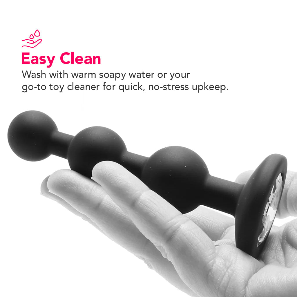 Ouch! Silicone Beaded Diamond Butt Plug Anal Sex Toys > Butt Plugs - Tophatter Daily Deals