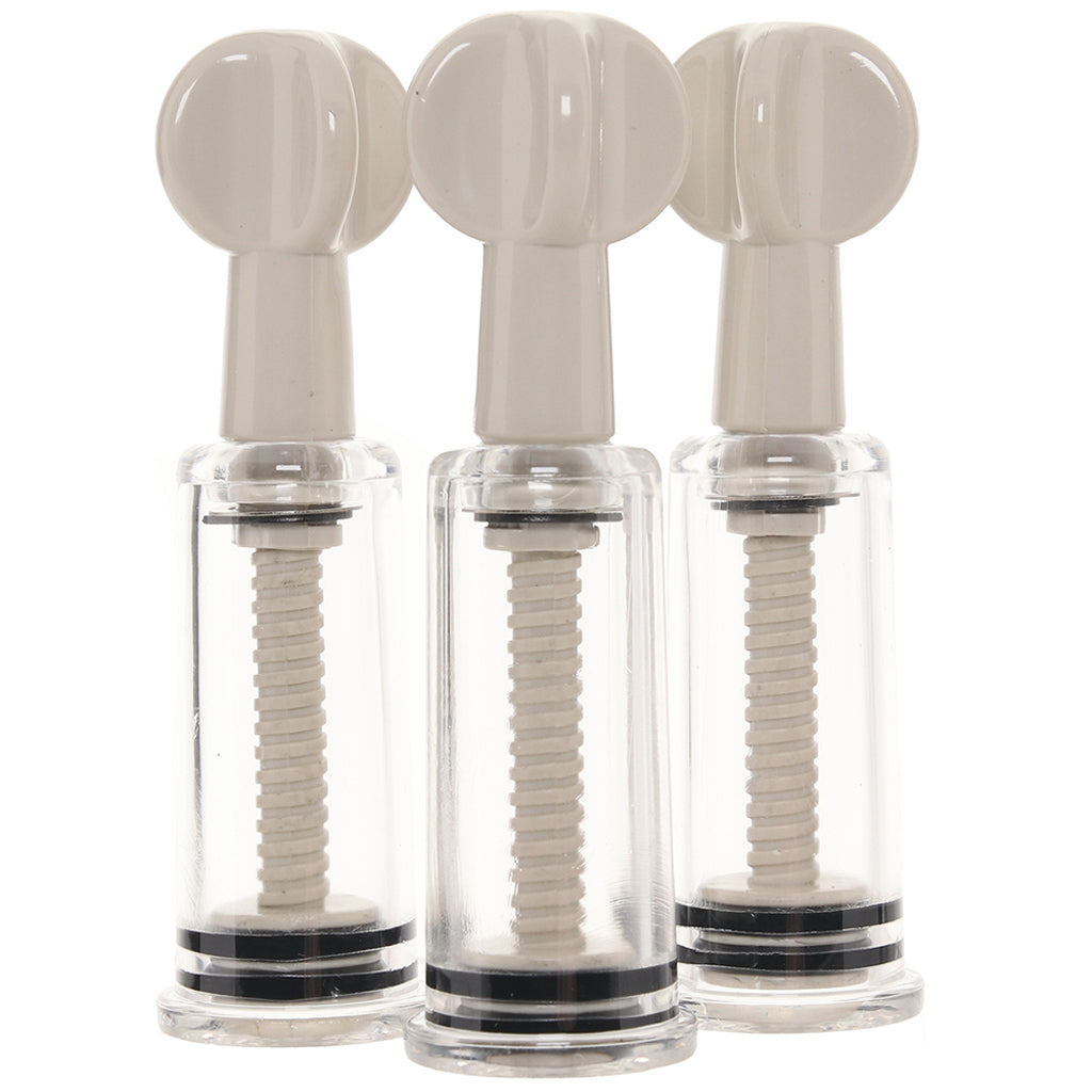 Size Matters MaxTwist Clit & Nipple Sucker Set in White - Tophatter's Adult Products Bondage and Fetish > Nipple Stimulators & Clamps - Tophatter Daily Deals