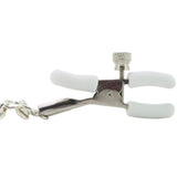 nipple play Crystal Chain Nipple Clamps in White Bondage and Fetish > Nipple Stimulators & Clamps - Tophatter Daily Deals