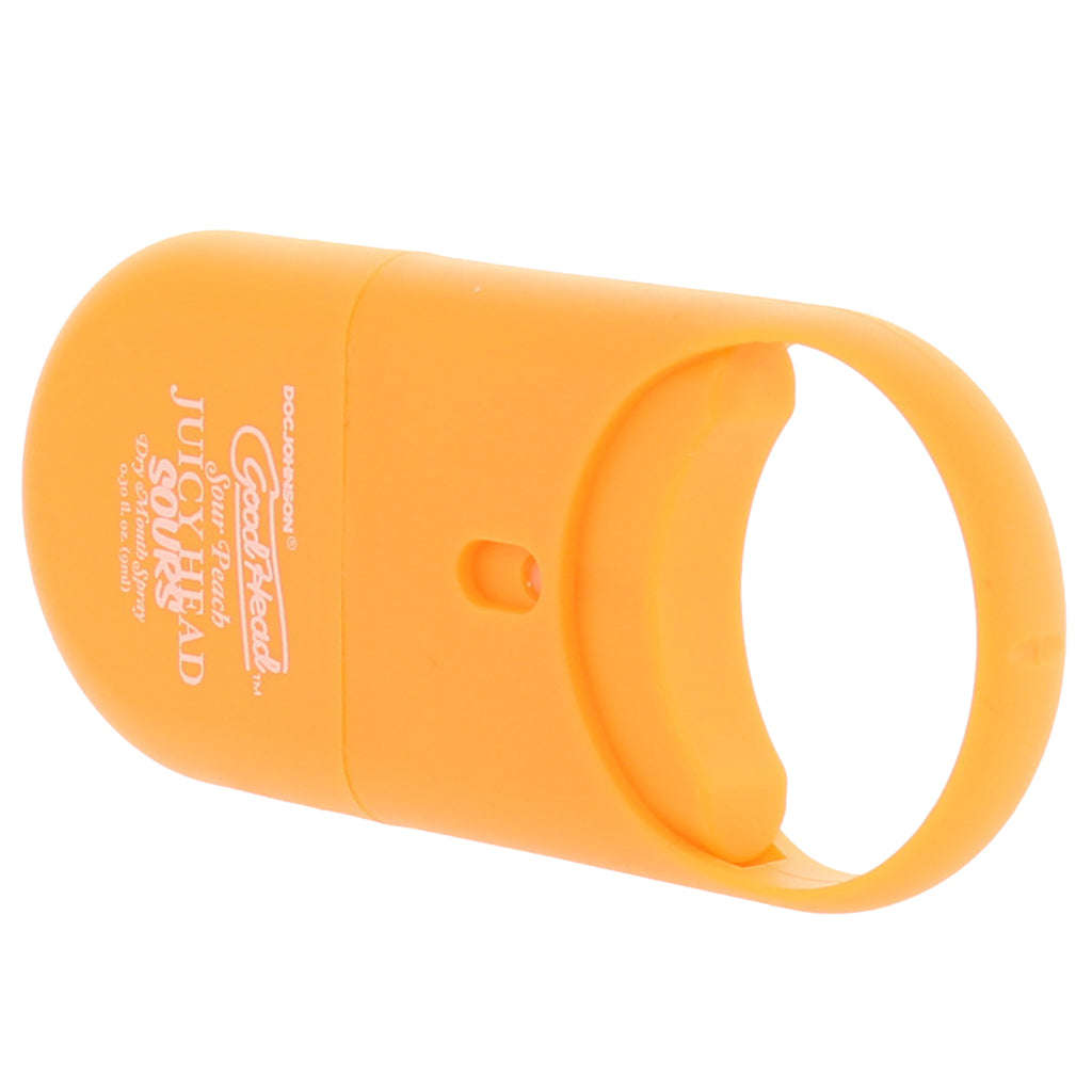 GoodHead Juicy Head Sours Spray To-Go in Peach - Tophatter's Adult Sex Toys Online Lubes and Lotions > Flavored Sex Lubes - Tophatter Daily Deals
