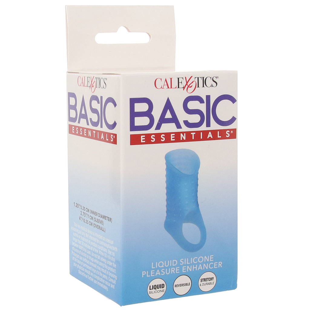 Basic Essentials Stimulation Enhancer Sleeve in Blue - Tophatter's Adult Sex Toys Online Male Enhancement > Extenders and Sleeves - Tophatter Daily Deals