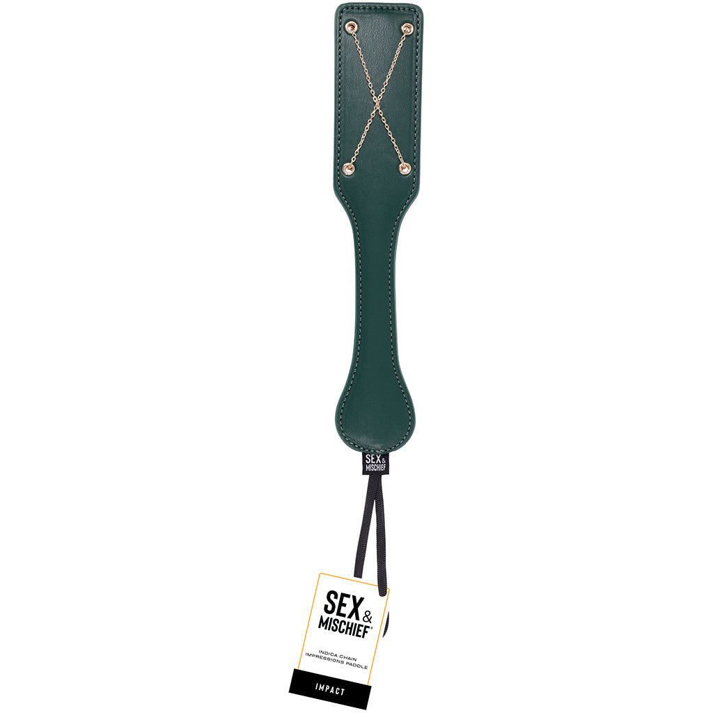 Sex & Mischief Indica Chain Impression Paddle Bondage and Fetish > Whips and Crops - Tophatter Daily Deals