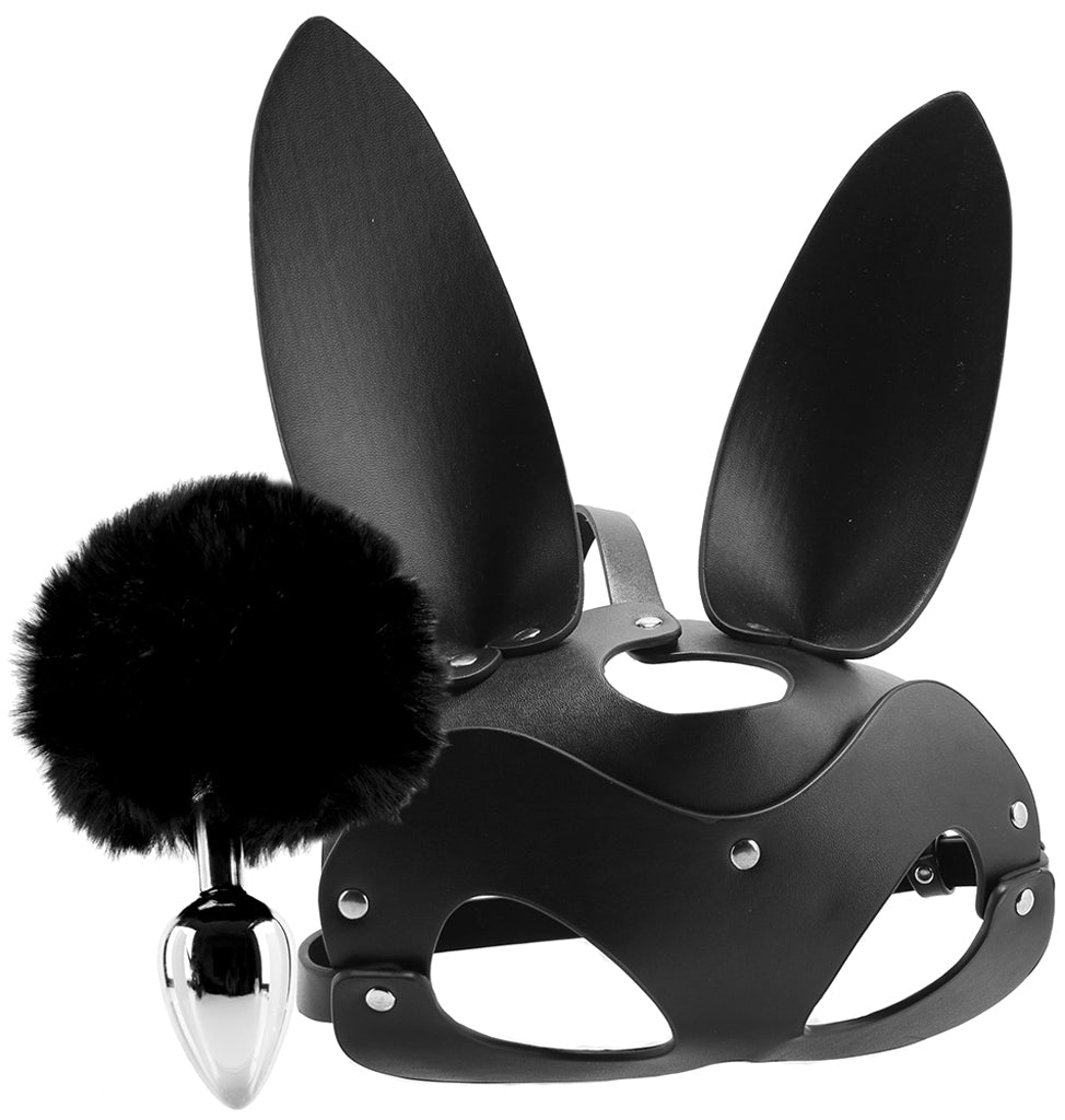 Tailz Bunny Tail Anal Plug & Mask Set - Tophatter's Adult Products Anal Sex Toys > Butt Plugs - Tophatter Daily Deals