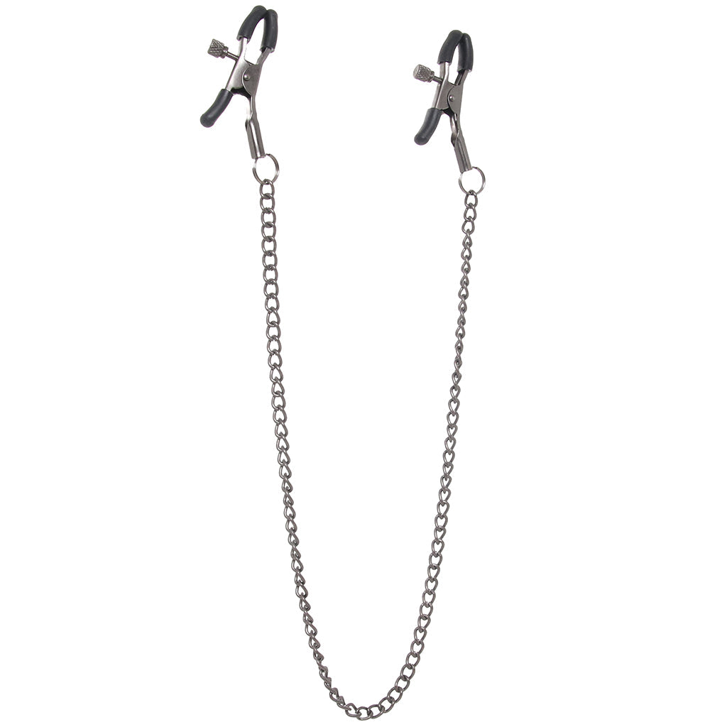 Sei Mio Nip & Tug Chained Nipple Clamps Bondage and Fetish > Nipple Stimulators & Clamps - Tophatter Daily Deals