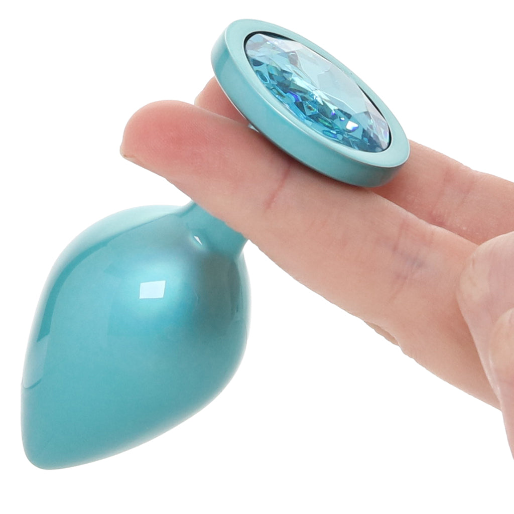 Rear Assets Medium Metal Butt Plug in Teal Anal Sex Toys > Butt Plugs - Tophatter Daily Deals
