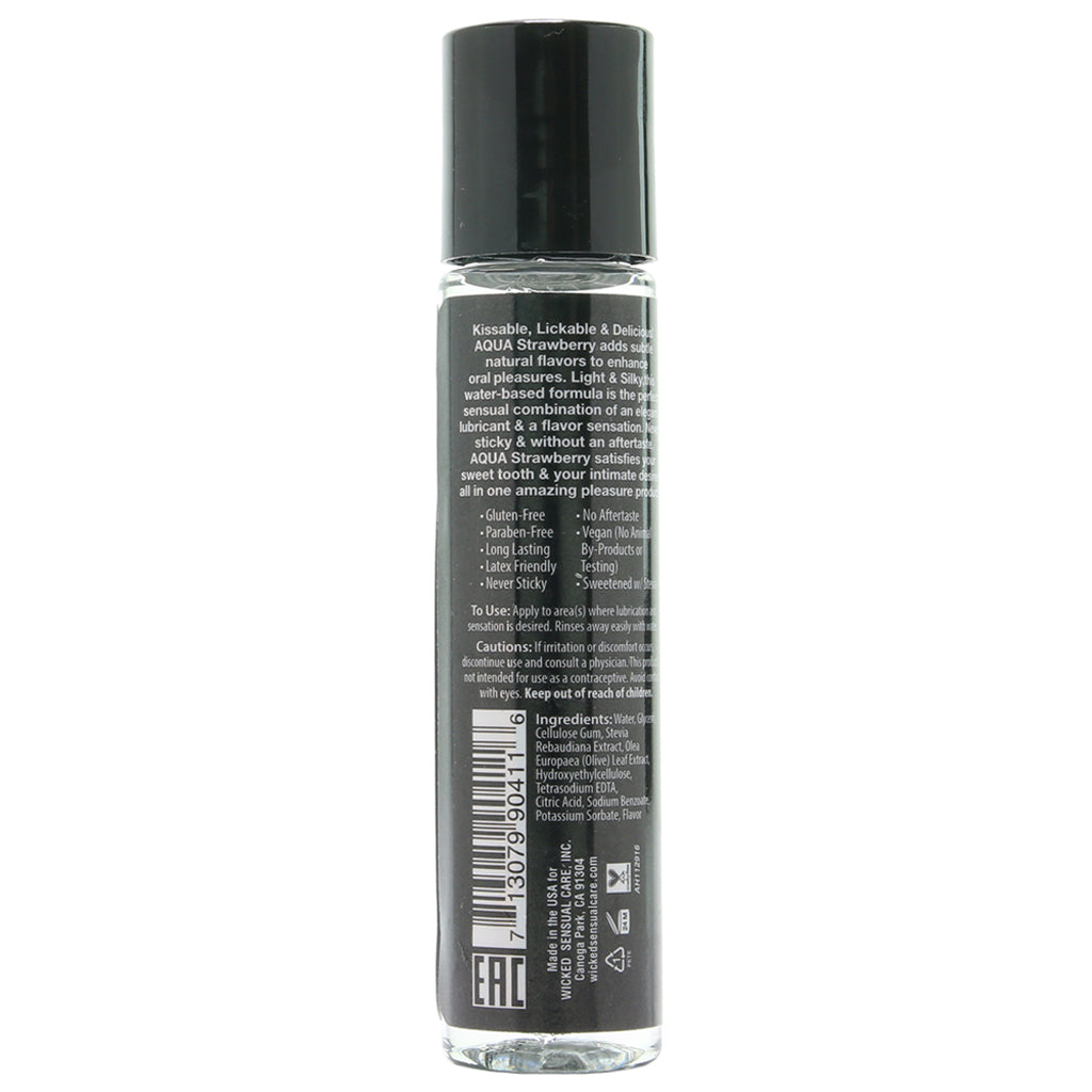 Aqua Flavored Lube 1oz/30ml in Strawberry Lubes and Lotions > Flavored Sex Lubes - Tophatter Daily Deals