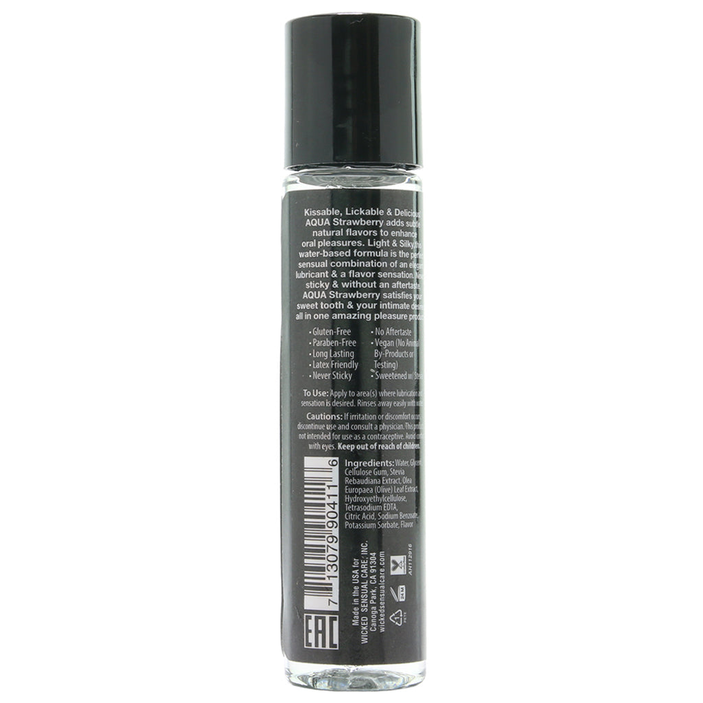 Aqua Flavored Lube 1oz/30ml in Strawberry Lubes and Lotions > Flavored Sex Lubes - Tophatter Daily Deals